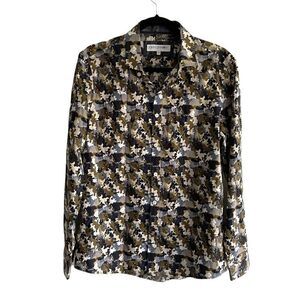 JOHN LENNON Men’s Cotton Button Front Shirt Print S